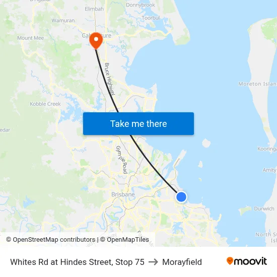 Whites Rd at Hindes Street, Stop 75 to Morayfield map