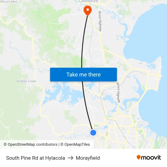 South Pine Rd at Hylacola to Morayfield map