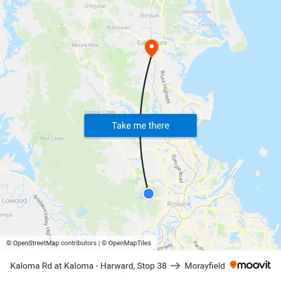 Kaloma Rd at Kaloma - Harward, Stop 38 to Morayfield map