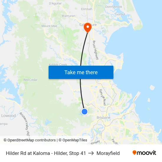 Hilder Rd at Kaloma - Hilder, Stop 41 to Morayfield map