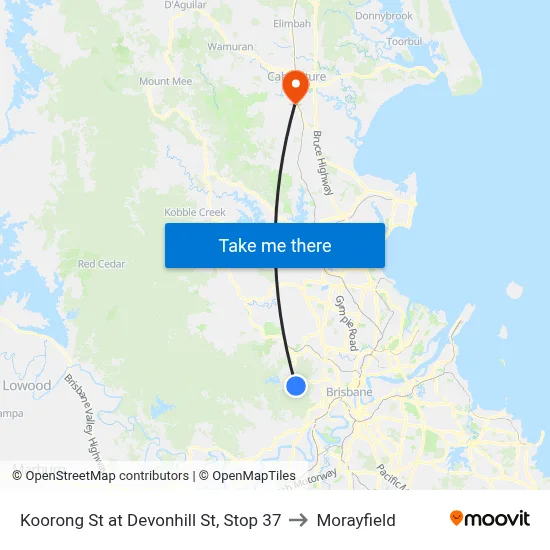 Koorong St at Devonhill St, Stop 37 to Morayfield map