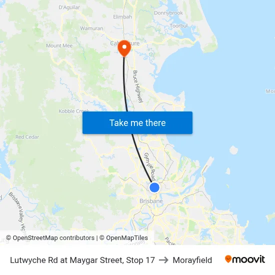 Lutwyche Rd at Maygar Street, Stop 17 to Morayfield map