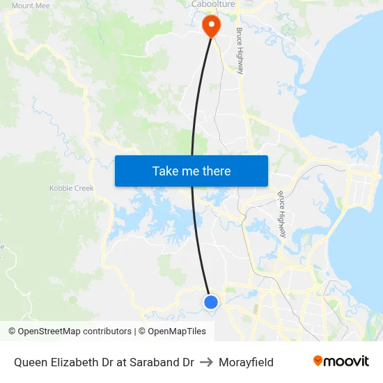 Queen Elizabeth Dr at Saraband Dr to Morayfield map
