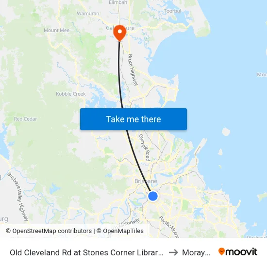 Old Cleveland Rd at Stones Corner Library, Stop 17 to Morayfield map