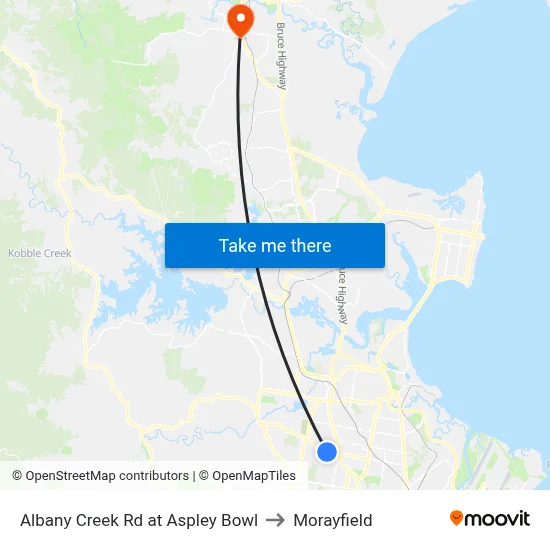 Albany Creek Rd at Aspley Bowl to Morayfield map