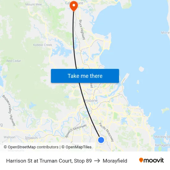 Harrison St at Truman Court, Stop 89 to Morayfield map