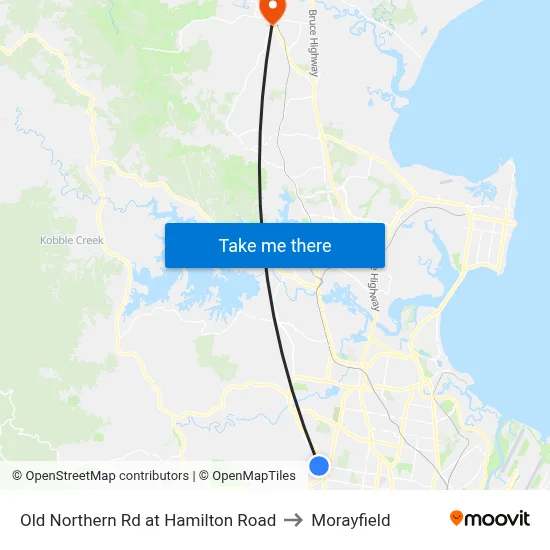 Old Northern Rd at Hamilton Road to Morayfield map