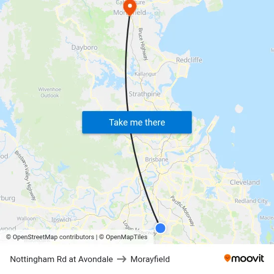 Nottingham Rd at Avondale to Morayfield map