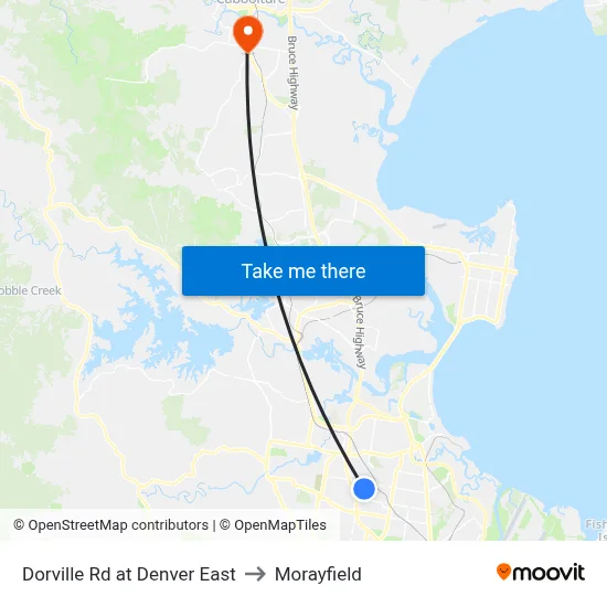 Dorville Rd at Denver East to Morayfield map