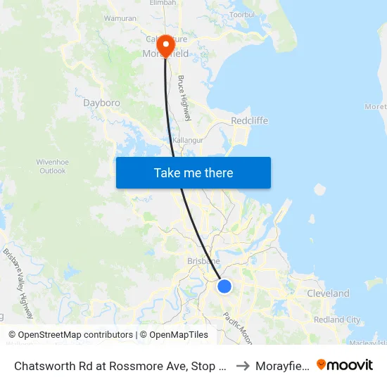 Chatsworth Rd at Rossmore Ave, Stop 32 to Morayfield map