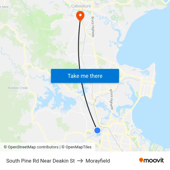 South Pine Rd Near Deakin St to Morayfield map