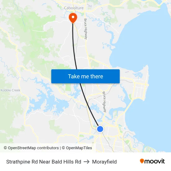 Strathpine Rd Near Bald Hills Rd to Morayfield map