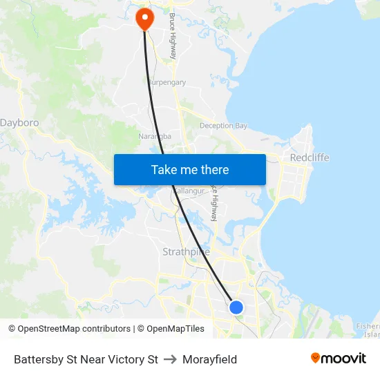 Battersby St Near Victory St to Morayfield map