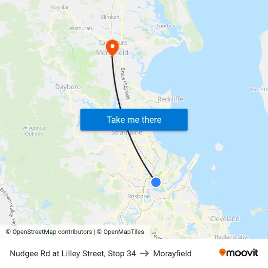 Nudgee Rd at Lilley Street, Stop 34 to Morayfield map
