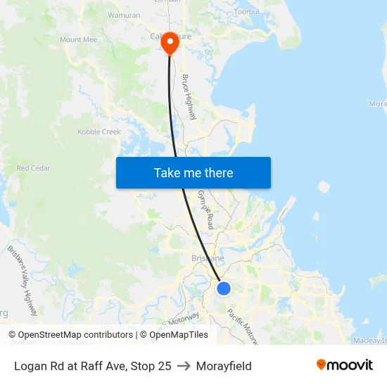 Logan Rd at Raff Ave, Stop 25 to Morayfield map