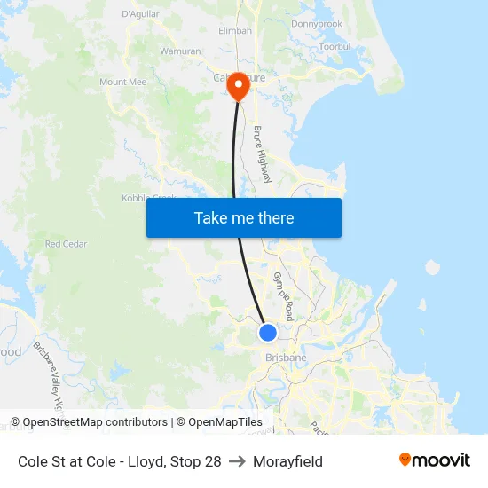 Cole St at Cole - Lloyd, Stop 28 to Morayfield map