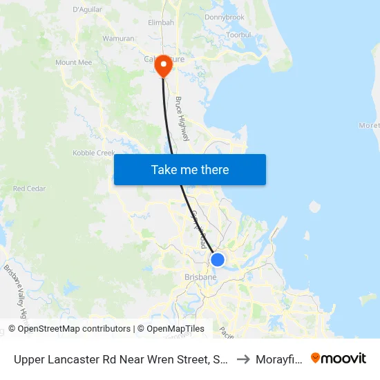 Upper Lancaster Rd Near Wren Street, Stop 25 to Morayfield map