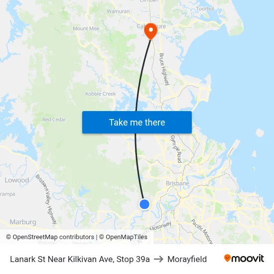 Lanark St Near Kilkivan Ave, Stop 39a to Morayfield map