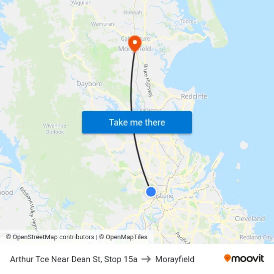 Arthur Tce Near Dean St, Stop 15a to Morayfield map