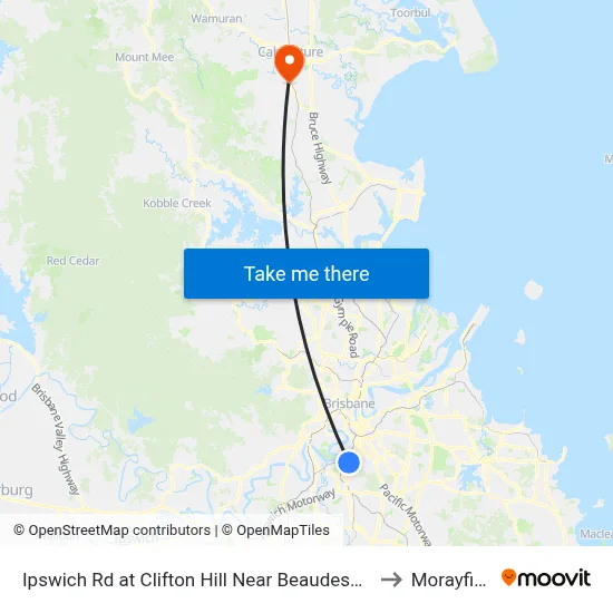 Ipswich Rd at Clifton Hill Near Beaudesert Rd to Morayfield map