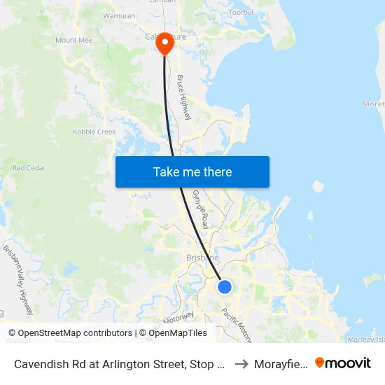 Cavendish Rd at Arlington Street, Stop 37 to Morayfield map