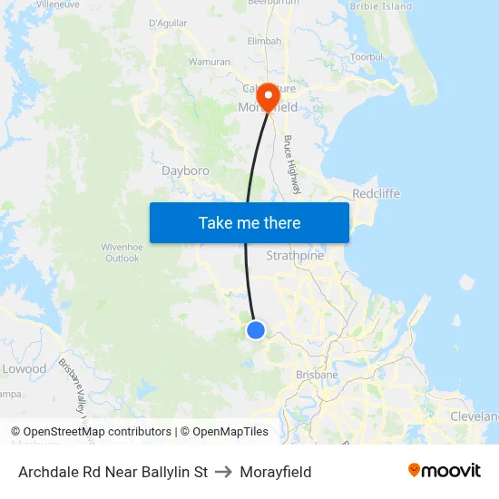 Archdale Rd Near Ballylin St to Morayfield map