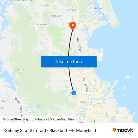 Satinay St at Samford - Blackbutt to Morayfield map