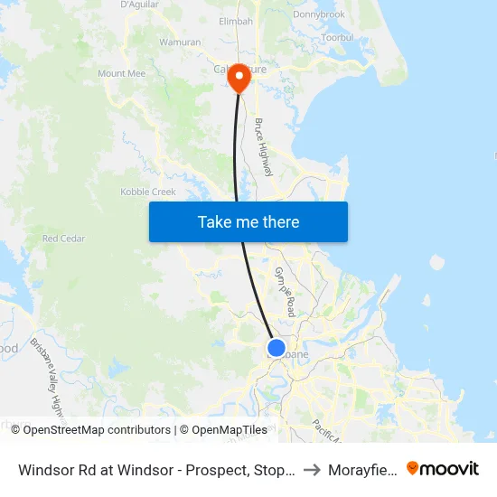 Windsor Rd at Windsor - Prospect, Stop 9 to Morayfield map