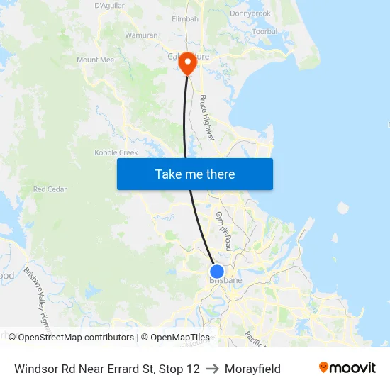 Windsor Rd Near Errard St, Stop 12 to Morayfield map