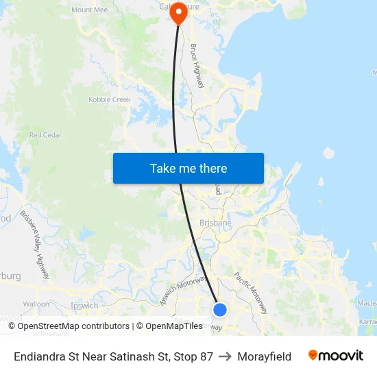Endiandra St Near Satinash St, Stop 87 to Morayfield map