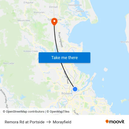 Remora Rd at Portside to Morayfield map