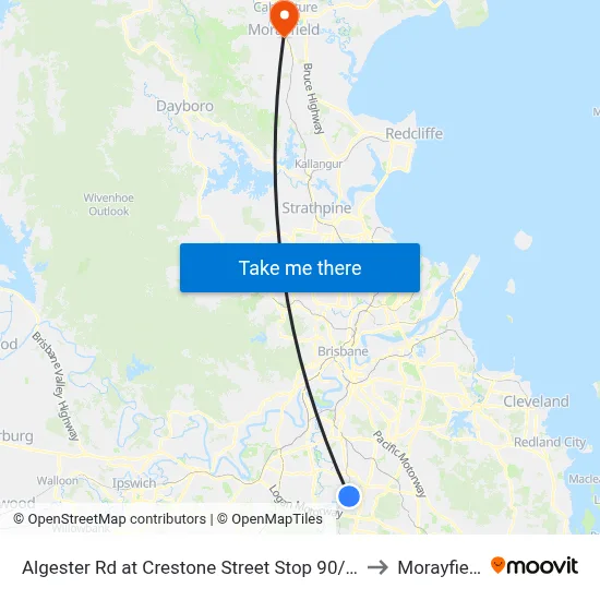 Algester Rd at Crestone Street Stop 90/89 to Morayfield map