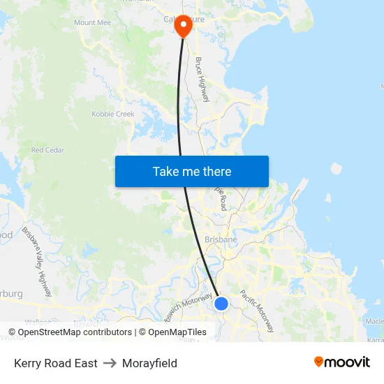 Kerry Road East to Morayfield map