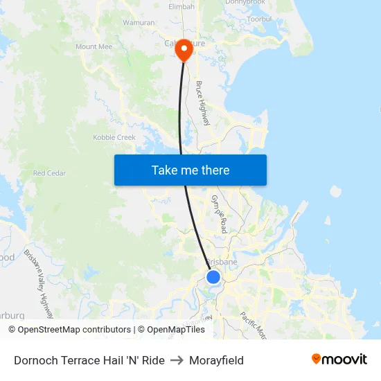 Dornoch Terrace Hail 'N' Ride to Morayfield map