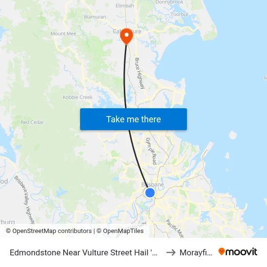 Edmondstone Near Vulture Street Hail 'N' Ride to Morayfield map