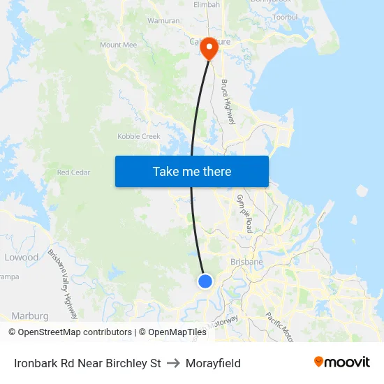 Ironbark Rd Near Birchley St to Morayfield map