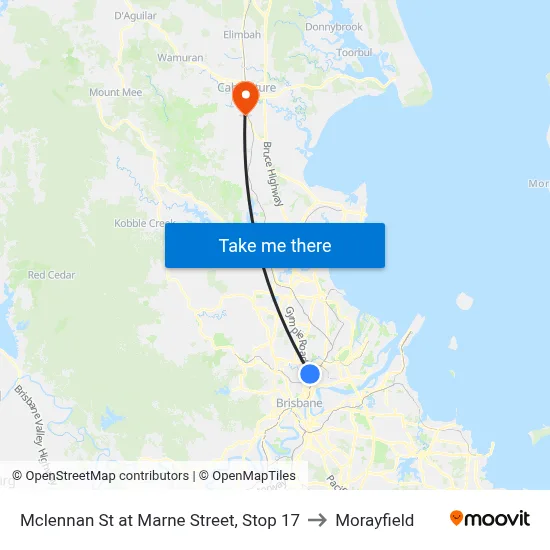 Mclennan St at Marne Street, Stop 17 to Morayfield map