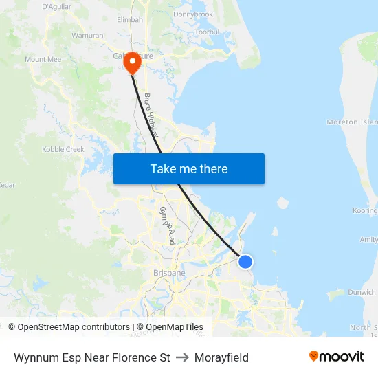 Wynnum Esp Near Florence St to Morayfield map