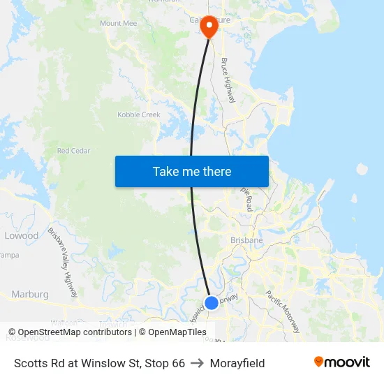 Scotts Rd at Winslow St, Stop 66 to Morayfield map