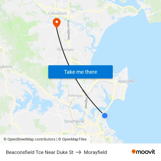 Beaconsfield Tce Near Duke St to Morayfield map