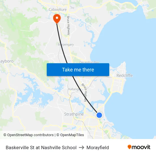 Baskerville St at Nashville School to Morayfield map