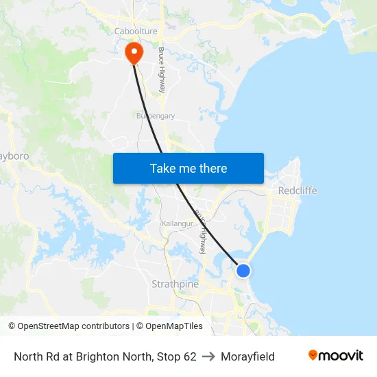 North Rd at Brighton North, Stop 62 to Morayfield map