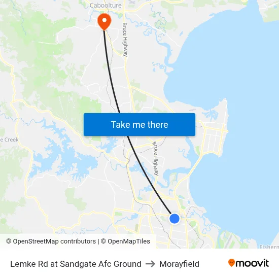 Lemke Rd at Sandgate Afc Ground to Morayfield map