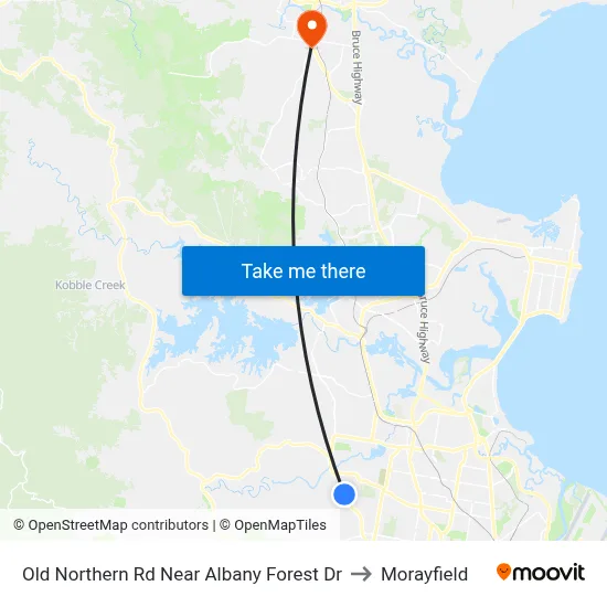Old Northern Rd Near Albany Forest Dr to Morayfield map