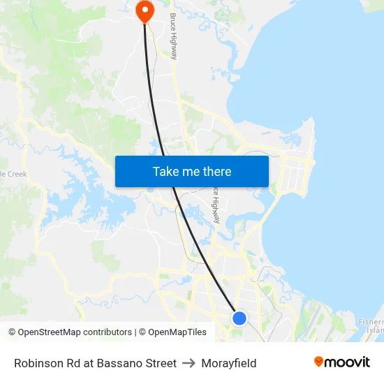 Robinson Rd at Bassano Street to Morayfield map