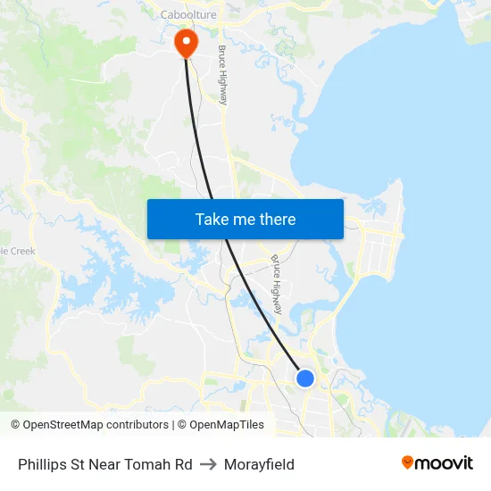 Phillips St Near Tomah Rd to Morayfield map