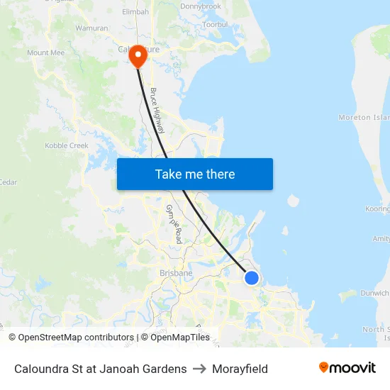 Caloundra St at Janoah Gardens to Morayfield map