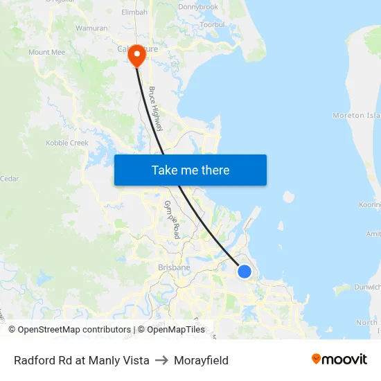 Radford Rd at Manly Vista to Morayfield map