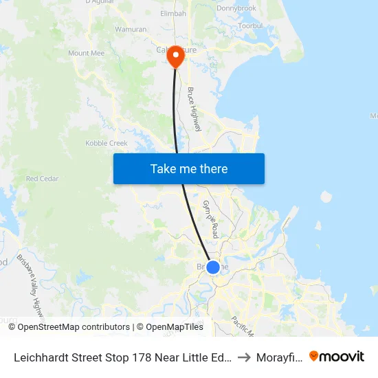 Leichhardt Street Stop 178 Near Little Edward St to Morayfield map