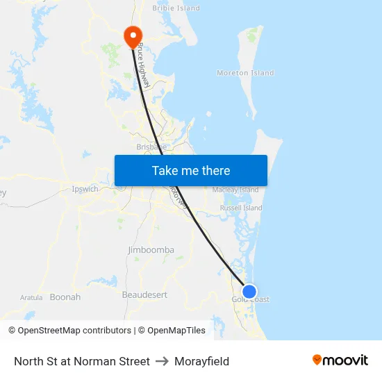 North St at Norman Street to Morayfield map